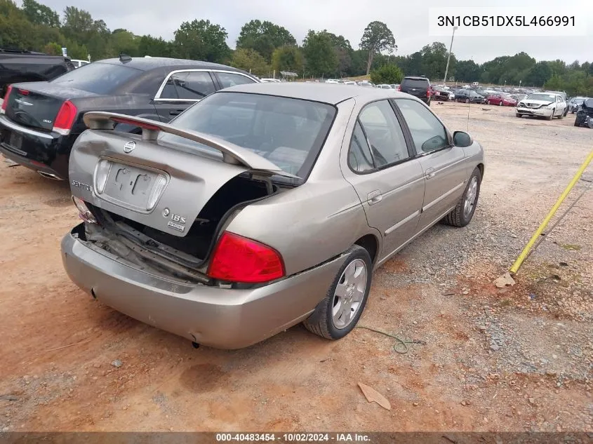 2005 Nissan Sentra 1.8S VIN: 3N1CB51DX5L466991 Lot: 40483454