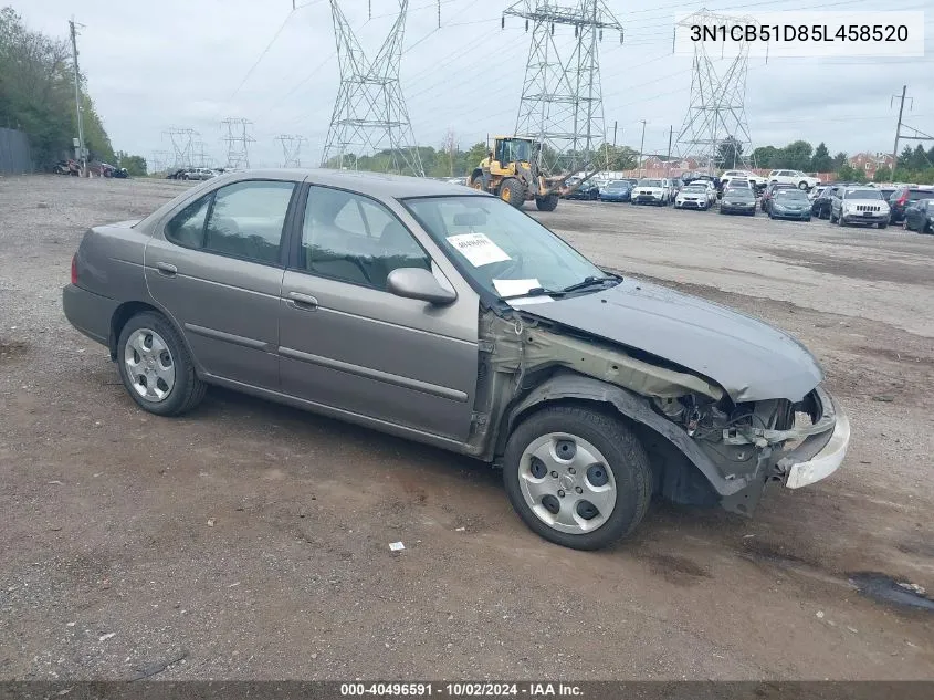 2005 Nissan Sentra 1.8S VIN: 3N1CB51D85L458520 Lot: 40496591