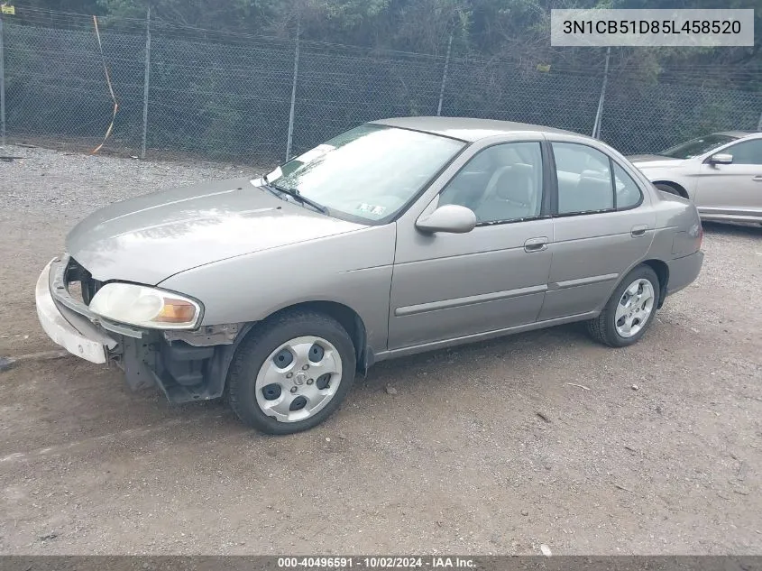 2005 Nissan Sentra 1.8S VIN: 3N1CB51D85L458520 Lot: 40496591