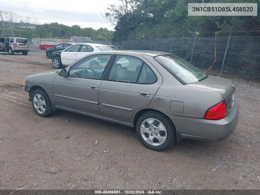 2005 Nissan Sentra 1.8S VIN: 3N1CB51D85L458520 Lot: 40496591