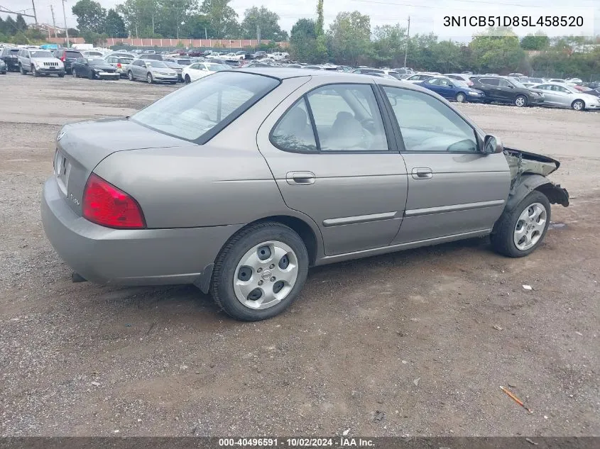 2005 Nissan Sentra 1.8S VIN: 3N1CB51D85L458520 Lot: 40496591