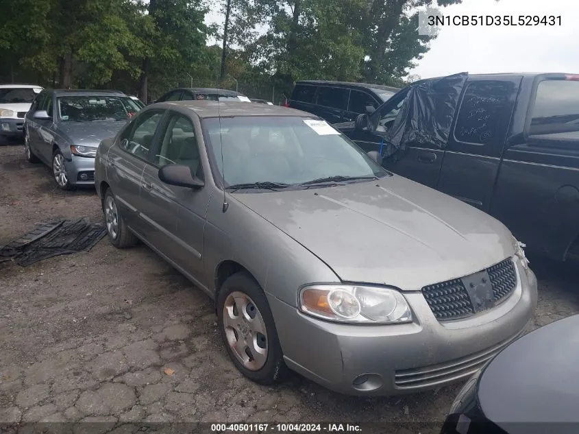 2005 Nissan Sentra 1.8 VIN: 3N1CB51D35L529431 Lot: 40501167