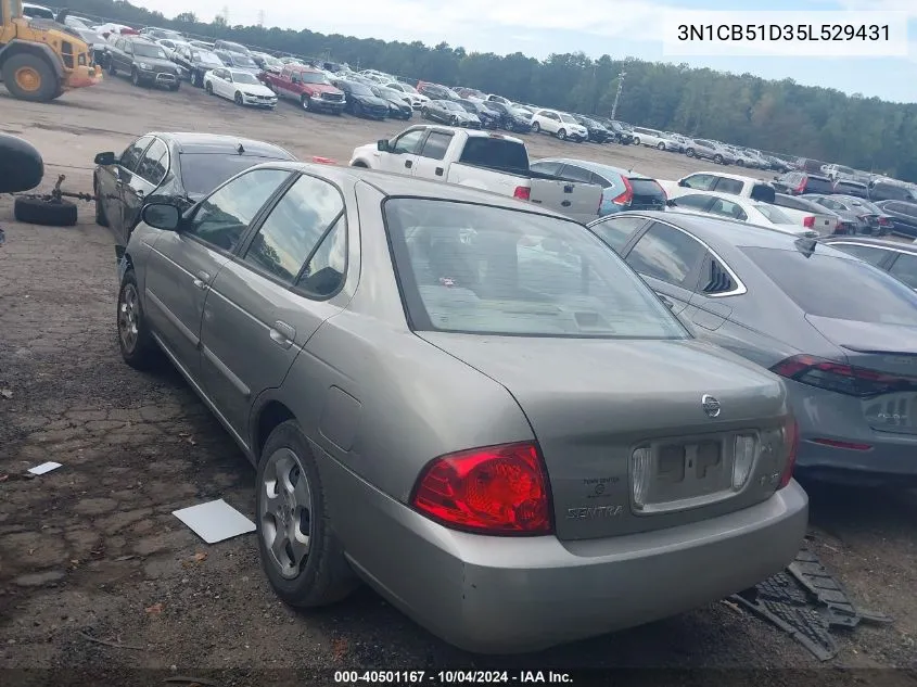 2005 Nissan Sentra 1.8 VIN: 3N1CB51D35L529431 Lot: 40501167