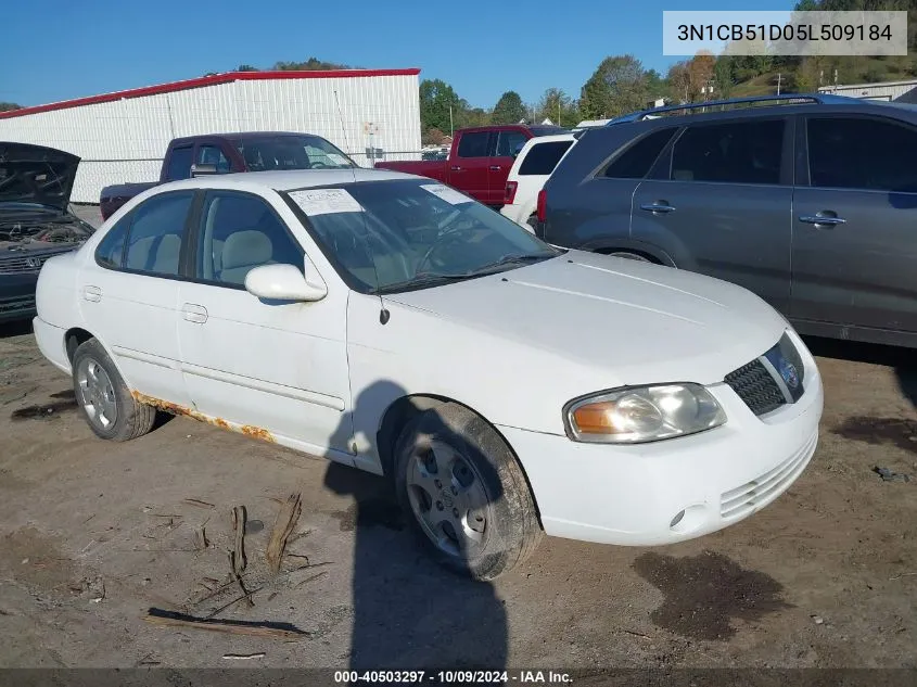 2005 Nissan Sentra 1.8S VIN: 3N1CB51D05L509184 Lot: 40503297