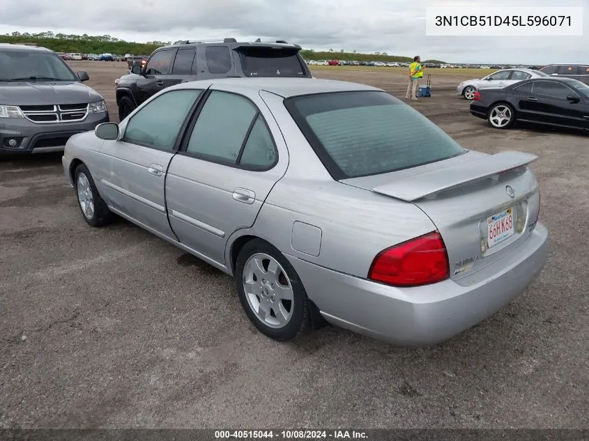 2005 Nissan Sentra 1.8S VIN: 3N1CB51D45L596071 Lot: 40515044