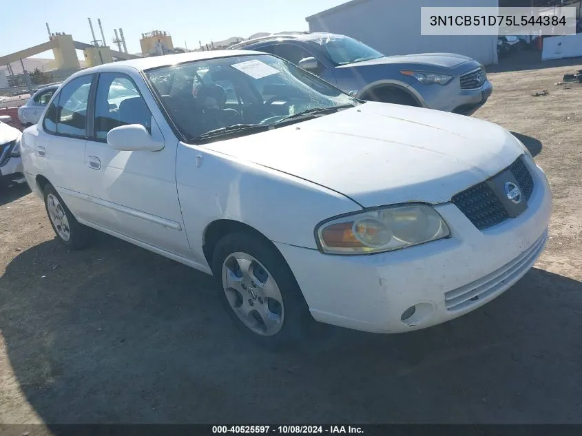 2005 Nissan Sentra 1.8S VIN: 3N1CB51D75L544384 Lot: 40525597