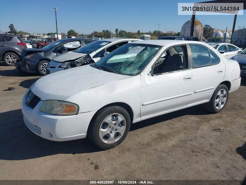 2005 Nissan Sentra 1.8S VIN: 3N1CB51D75L544384 Lot: 40525597