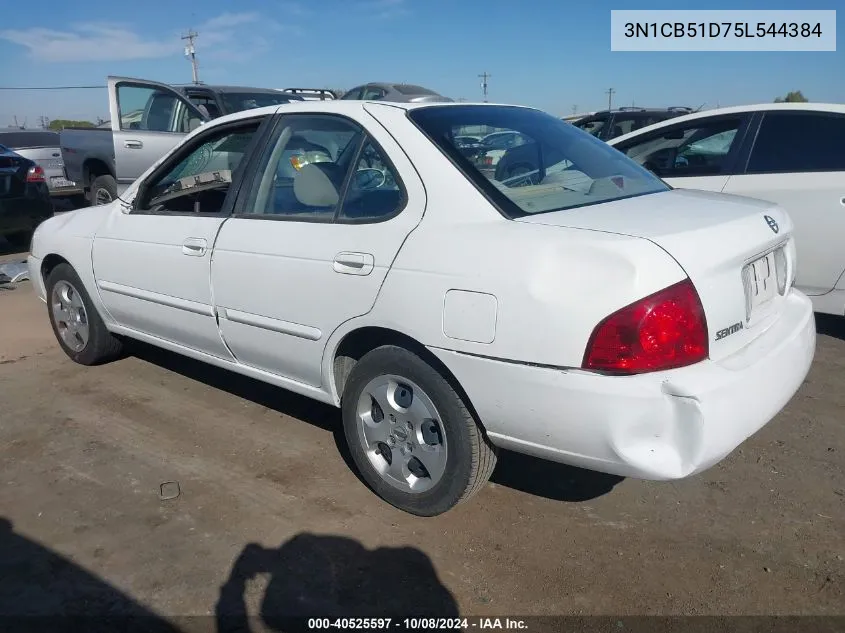 2005 Nissan Sentra 1.8S VIN: 3N1CB51D75L544384 Lot: 40525597