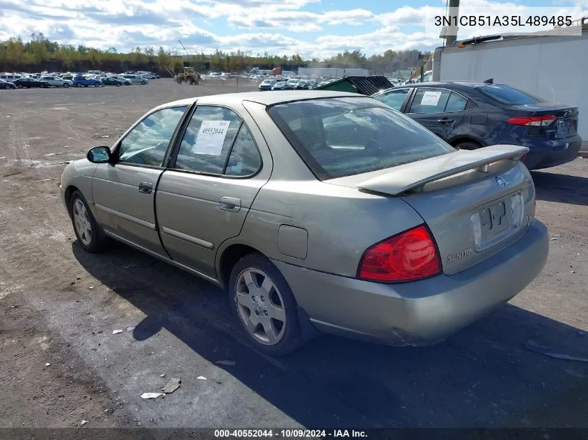 2005 Nissan Sentra 1.8S VIN: 3N1CB51A35L489485 Lot: 40552044