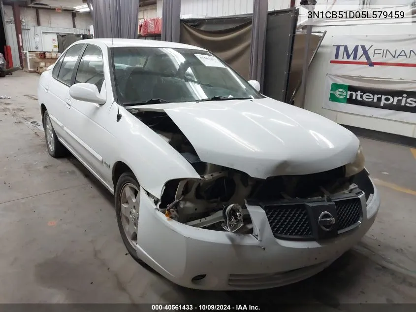 2005 Nissan Sentra 1.8/1.8S VIN: 3N1CB51D05L579459 Lot: 40561433