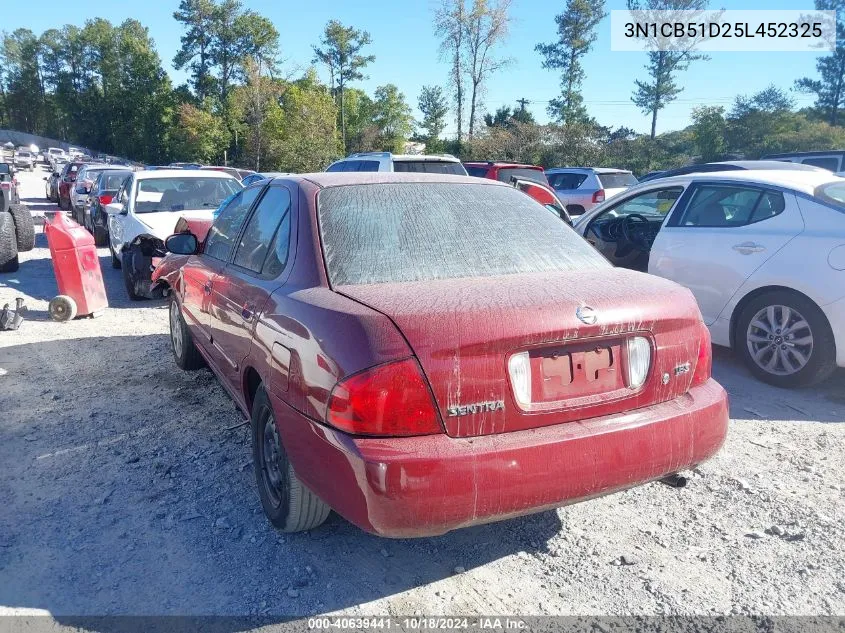 2005 Nissan Sentra 1.8S VIN: 3N1CB51D25L452325 Lot: 40639441