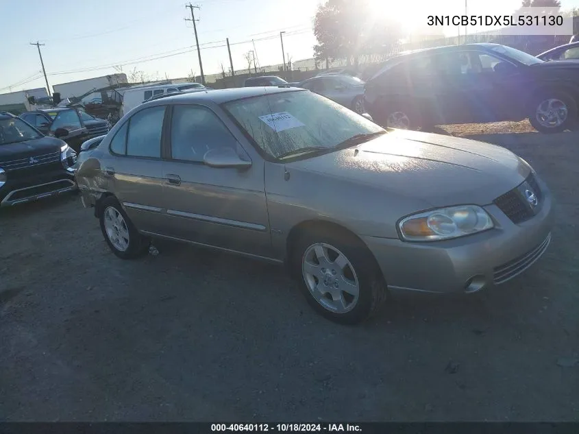 2005 Nissan Sentra 1.8S VIN: 3N1CB51DX5L531130 Lot: 40640112