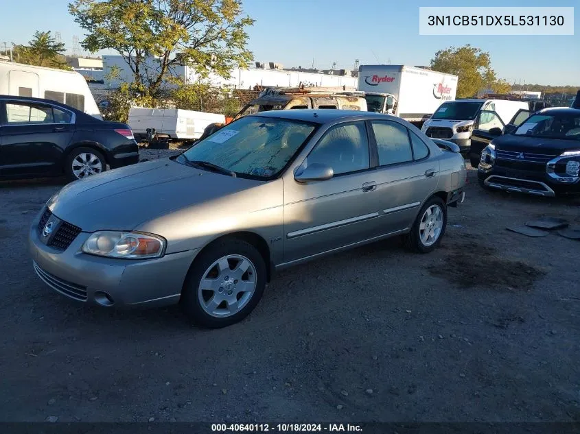 2005 Nissan Sentra 1.8S VIN: 3N1CB51DX5L531130 Lot: 40640112