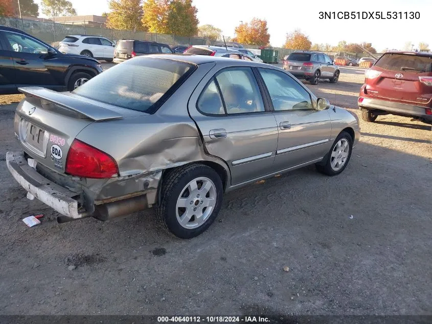 2005 Nissan Sentra 1.8S VIN: 3N1CB51DX5L531130 Lot: 40640112