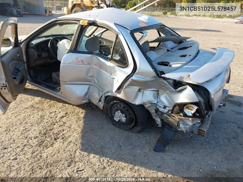 2005 Nissan Sentra 1.8S VIN: 3N1CB51D25L578457 Lot: 40701152