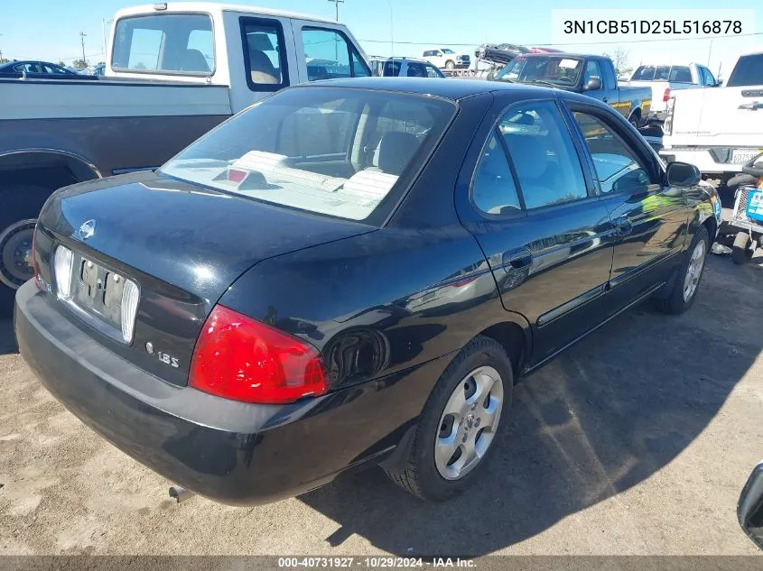 2005 Nissan Sentra 1.8S VIN: 3N1CB51D25L516878 Lot: 40731927