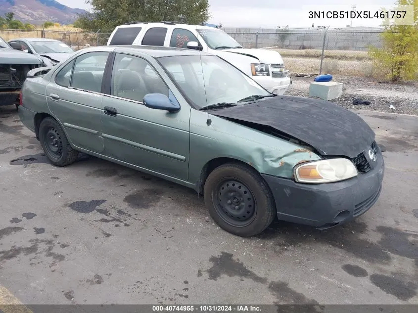 2005 Nissan Sentra 1.8S VIN: 3N1CB51DX5L461757 Lot: 40744955