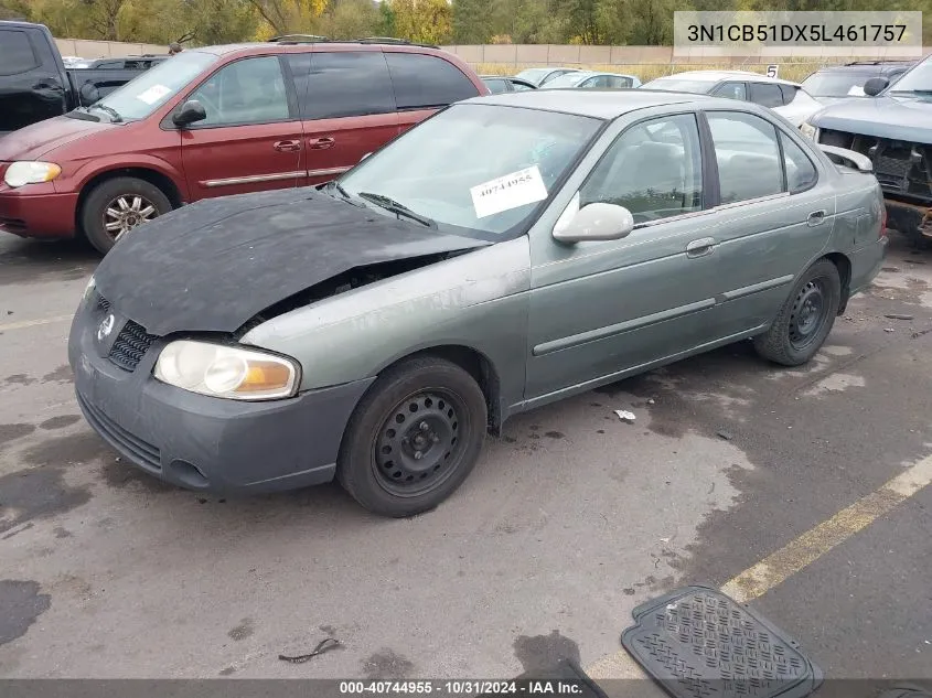 2005 Nissan Sentra 1.8S VIN: 3N1CB51DX5L461757 Lot: 40744955