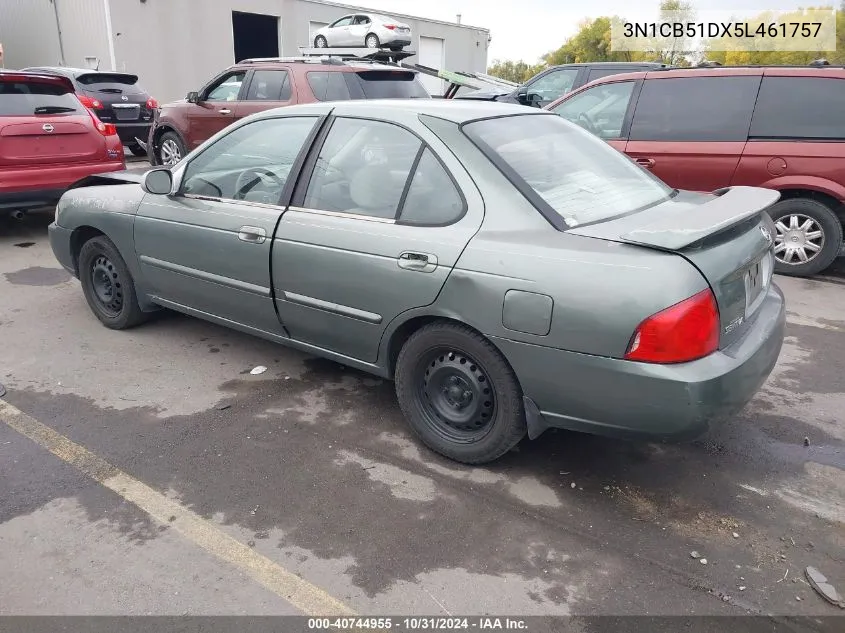 2005 Nissan Sentra 1.8S VIN: 3N1CB51DX5L461757 Lot: 40744955