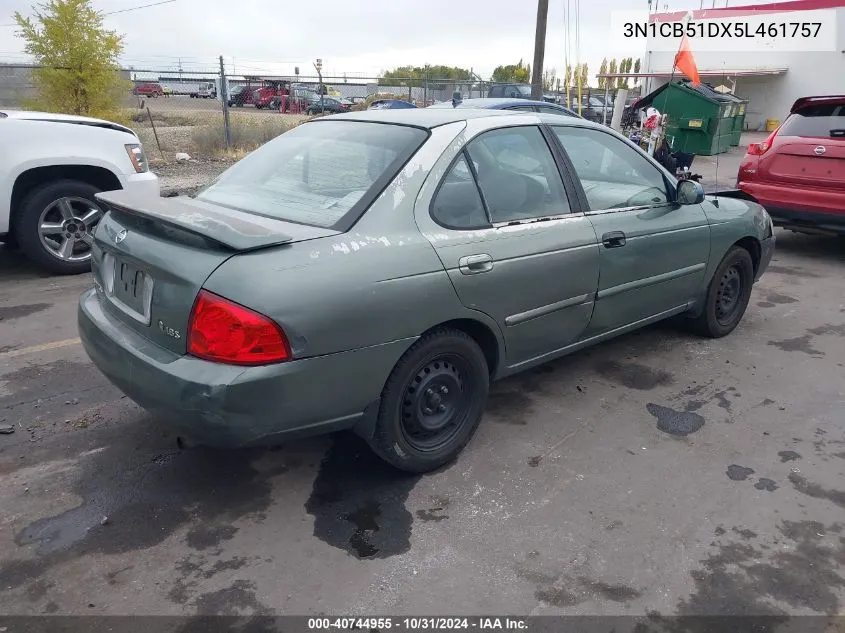 2005 Nissan Sentra 1.8S VIN: 3N1CB51DX5L461757 Lot: 40744955