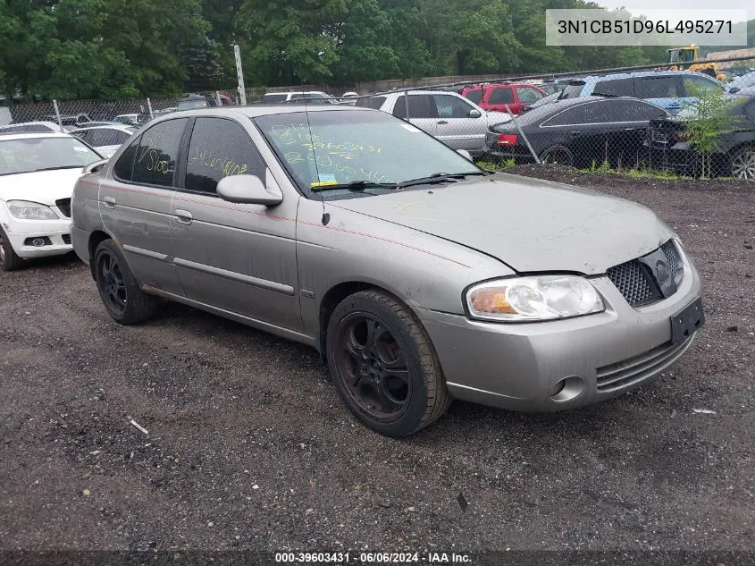 2006 Nissan Sentra 1.8S VIN: 3N1CB51D96L495271 Lot: 39603431