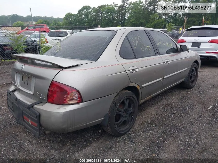 2006 Nissan Sentra 1.8S VIN: 3N1CB51D96L495271 Lot: 39603431