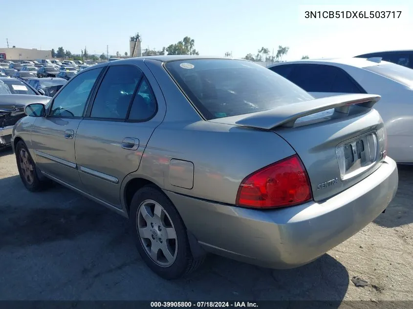 3N1CB51DX6L503717 2006 Nissan Sentra 1.8S