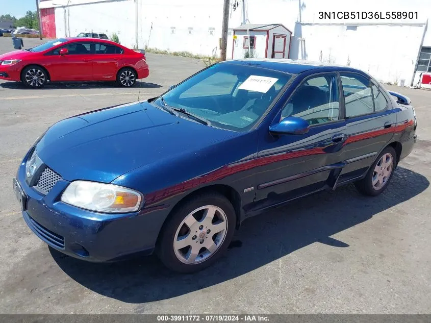 2006 Nissan Sentra 1.8S VIN: 3N1CB51D36L558901 Lot: 39911772