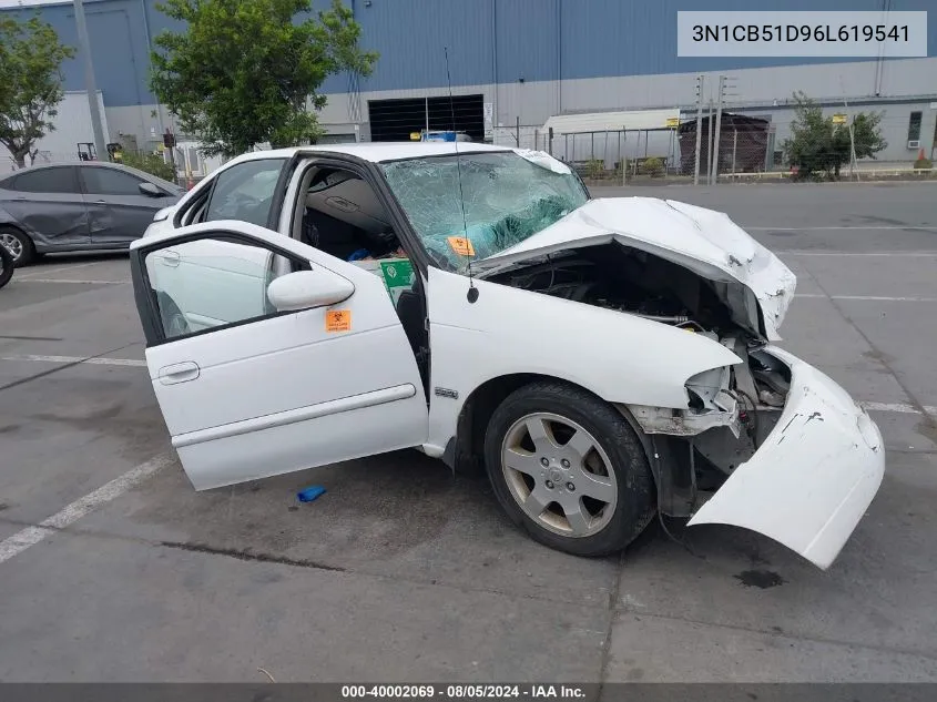 2006 Nissan Sentra 1.8S VIN: 3N1CB51D96L619541 Lot: 40002069