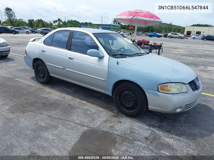 2006 Nissan Sentra 1.8S VIN: 3N1CB51D66L547844 Lot: 40030239