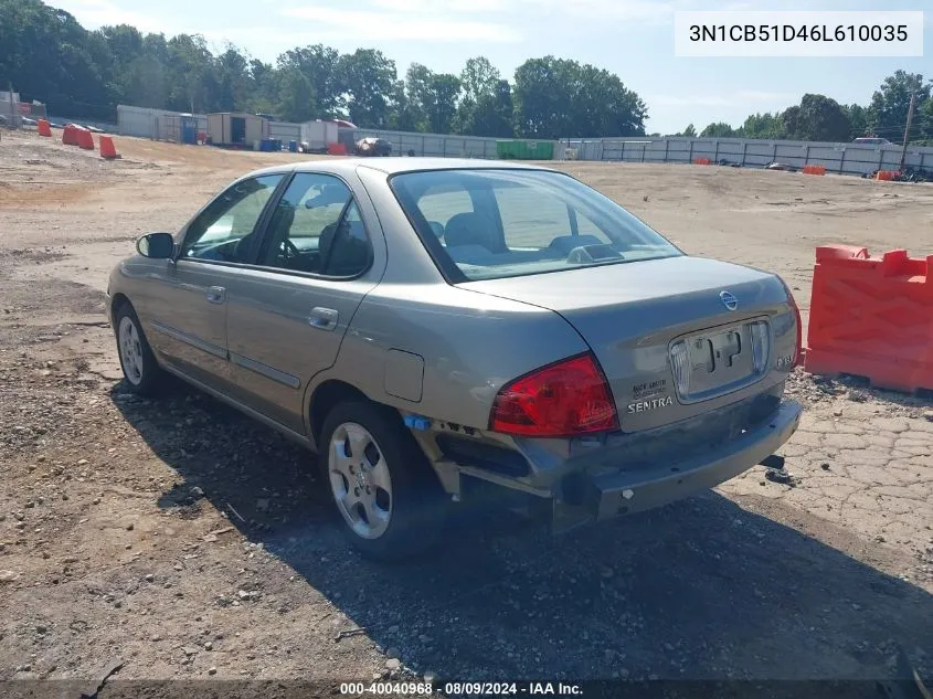 3N1CB51D46L610035 2006 Nissan Sentra 1.8S