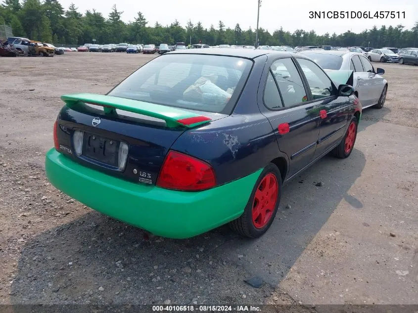 3N1CB51D06L457511 2006 Nissan Sentra 1.8S