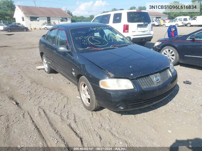 3N1CB51D96L616834 2006 Nissan Sentra 1.8S