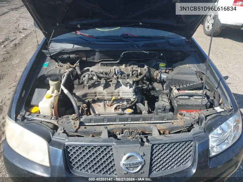 3N1CB51D96L616834 2006 Nissan Sentra 1.8S