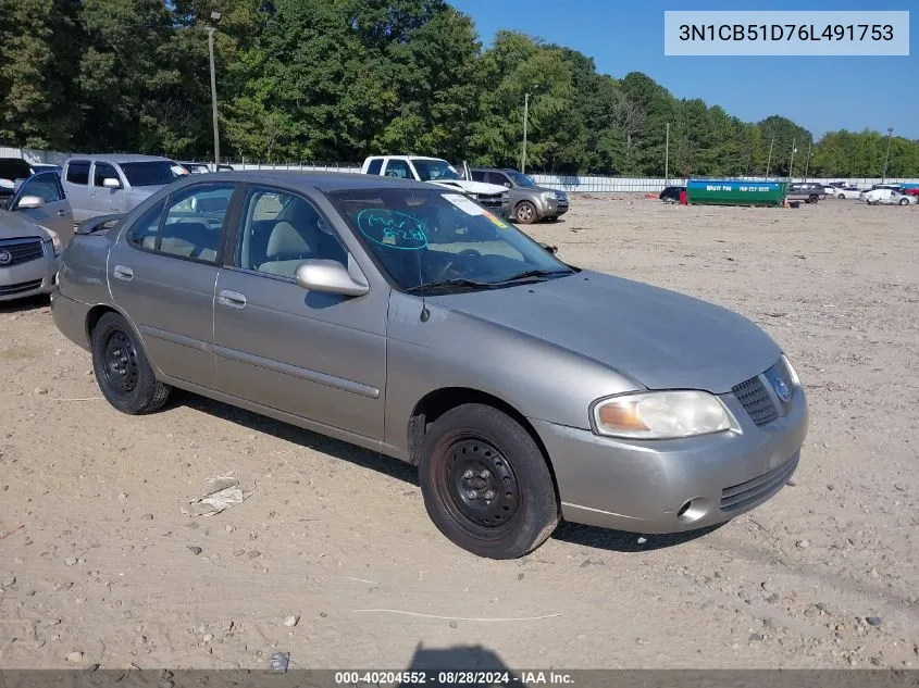 3N1CB51D76L491753 2006 Nissan Sentra 1.8S