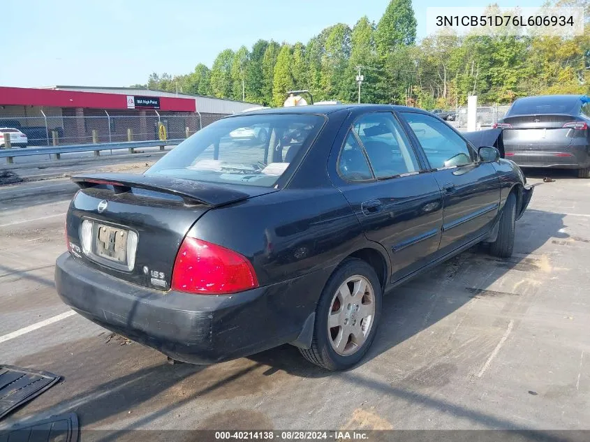 3N1CB51D76L606934 2006 Nissan Sentra 1.8S