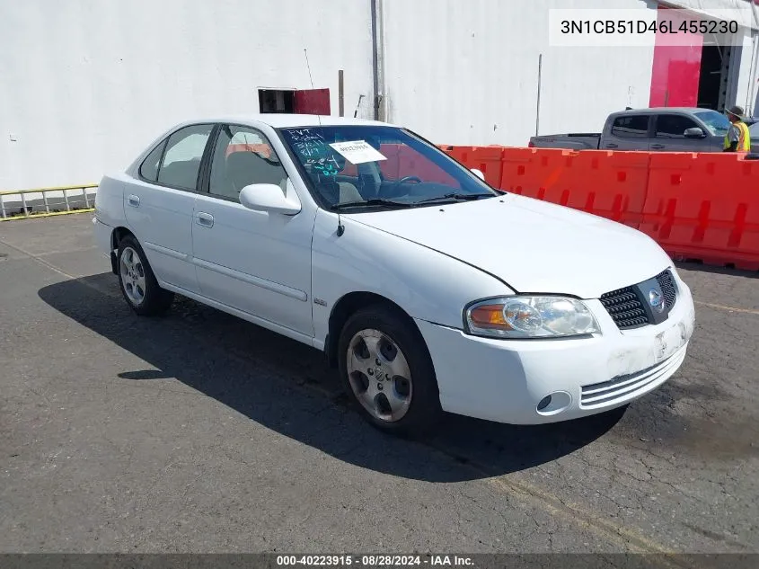 2006 Nissan Sentra 1.8 VIN: 3N1CB51D46L455230 Lot: 40223915