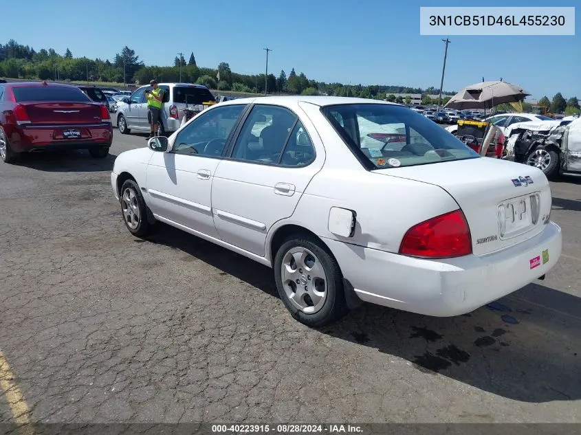 2006 Nissan Sentra 1.8 VIN: 3N1CB51D46L455230 Lot: 40223915