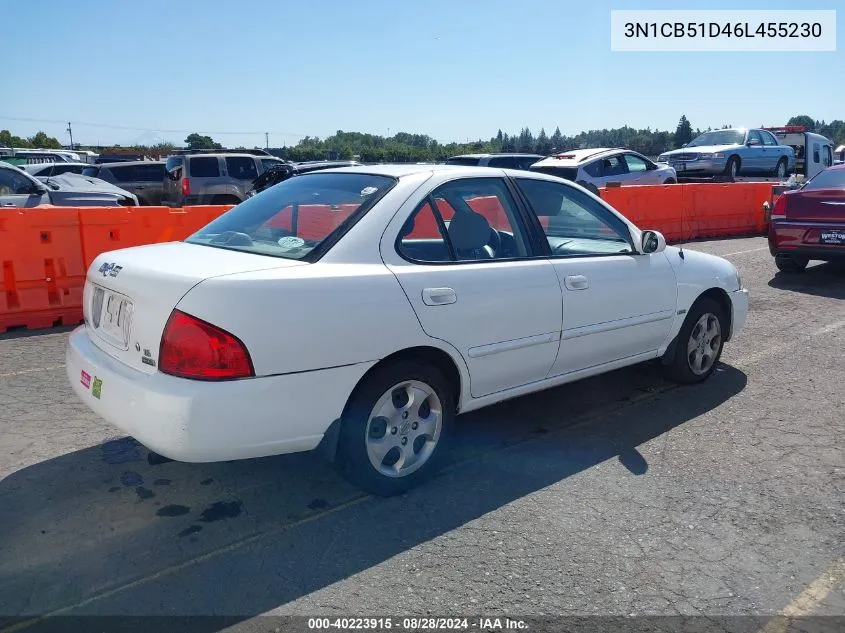 2006 Nissan Sentra 1.8 VIN: 3N1CB51D46L455230 Lot: 40223915