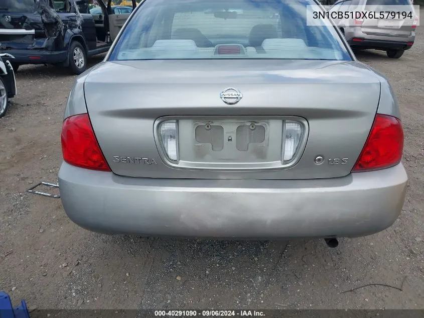 3N1CB51DX6L579194 2006 Nissan Sentra 1.8/1.8S