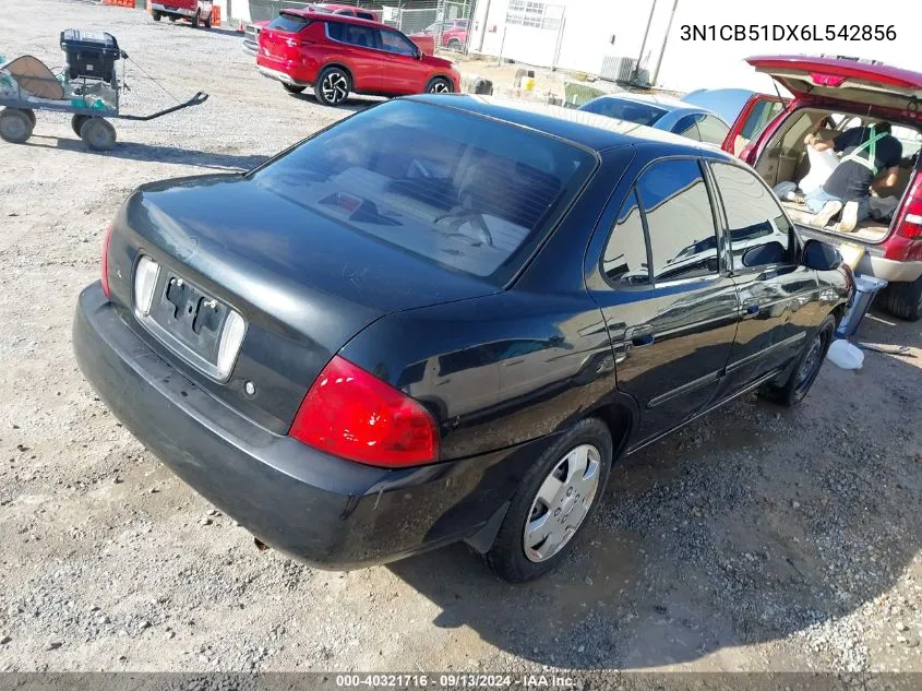 2006 Nissan Sentra 1.8S VIN: 3N1CB51DX6L542856 Lot: 40321716