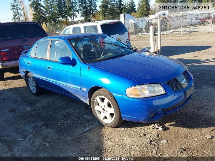 2006 Nissan Sentra 1.8S VIN: 3N1CB51D36L548269 Lot: 40411207