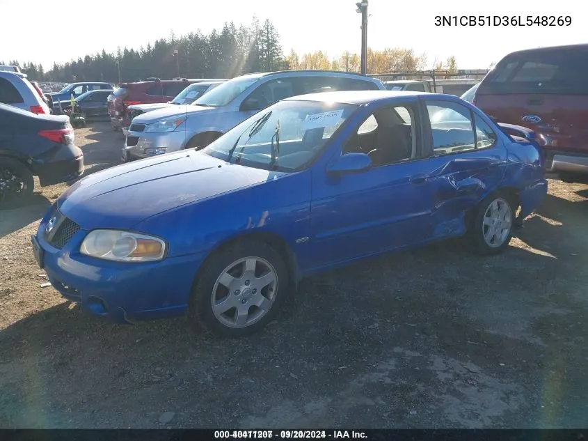 2006 Nissan Sentra 1.8S VIN: 3N1CB51D36L548269 Lot: 40411207