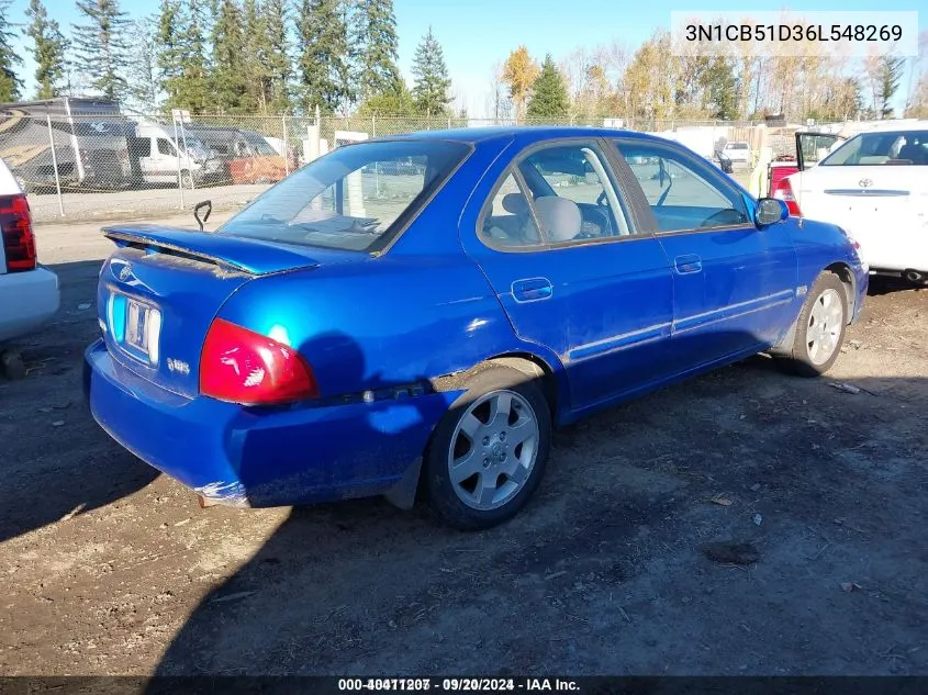 2006 Nissan Sentra 1.8S VIN: 3N1CB51D36L548269 Lot: 40411207