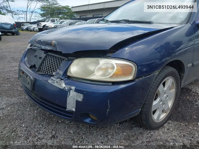 3N1CB51D26L493944 2006 Nissan Sentra 1.8S