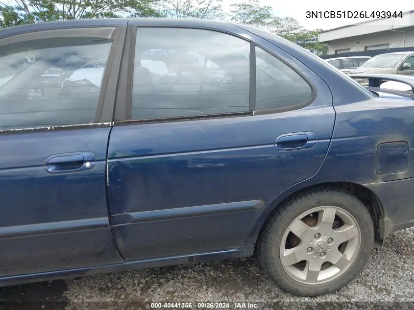 2006 Nissan Sentra 1.8S VIN: 3N1CB51D26L493944 Lot: 40441356