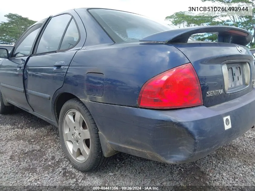 2006 Nissan Sentra 1.8S VIN: 3N1CB51D26L493944 Lot: 40441356