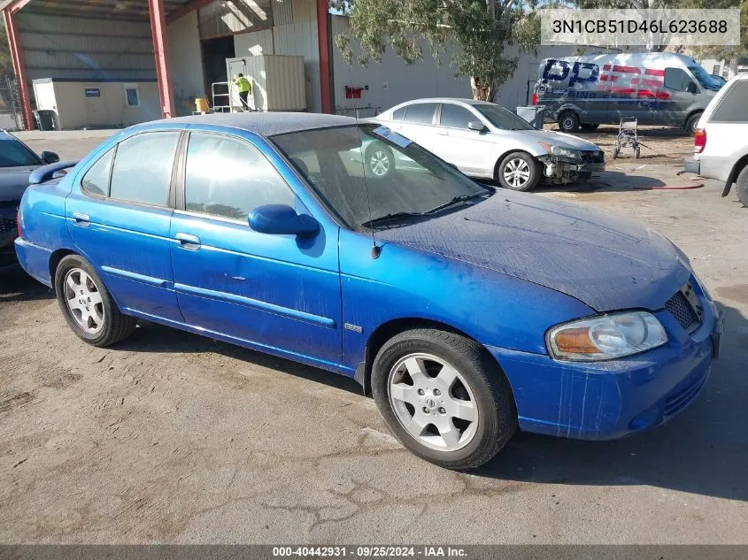 2006 Nissan Sentra 1.8S VIN: 3N1CB51D46L623688 Lot: 40442931