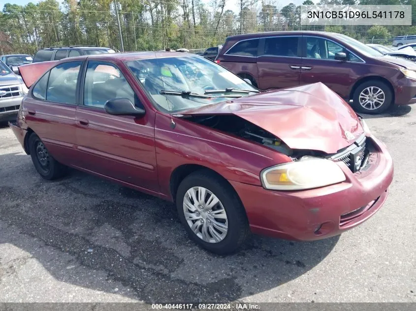 3N1CB51D96L541178 2006 Nissan Sentra 1.8S