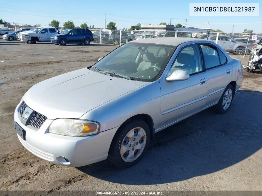 3N1CB51D86L521987 2006 Nissan Sentra 1.8S